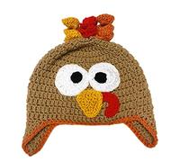 YROHGKPN Sombrero de pavo para niños, bonito gorro de Acción de Gracias, tendencia cálida, punto de lana para niños, estudiantes, niños, niñas, pavo de Halloween, para mujeres y hombres con visera