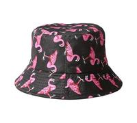 YROHGKPN Sombrero de sol reversible para uso en exteriores, ligero, de secado rápido, de poliéster, cómodo, para hombres y mujeres, Negro flamenco, Talla única