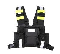 YROHGKPN Soporte de arnés de pecho bidireccional, chaleco de hombro para radio, bolsa frontal reflectante para hombro C para reflectante bidireccional