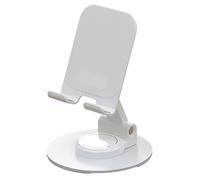 YROHGKPN Soporte de mesa para teléfono y tableta, giratorio de 360 grados, soporte de escritorio, soporte plegable para vídeo en vivo, soporte de escritorio de metal