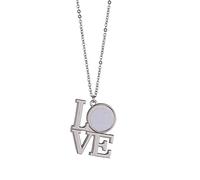 YROHGKPN Sublimación Foto Collares Amor Corazón Colgante Collares Moda Transferencia de Calor Joyería Regalo para Hombres Mujeres Transferencia de Calor Joyería Biseles Colgantes, m, como se describe