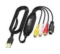 YROHGKPN Tarjeta de captura USB 2.0 compatible con tarjeta adaptadora de vídeo de 1080p para dispositivos de streaming en directo/videojuegos educativos grabador