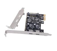 YROHGKPN Tarjeta PCIe USB 3.2 GEN1 a 2 puertos tipo C ASM1042 chip expansión 5 Gbps USB PCIe adaptador interno tipo adaptador de placa frontal