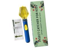 YROHGKPN Trampa para avispas reutilizable con lentes de aumento, mango de cubierta ajustable, captura y liberación segura de arañas, atrapador portátil para interiores y exteriores