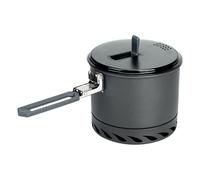 YROHGKPN Utensilios de cocina para senderismo al aire libre con mango plegable, ahorro de espacio, intercambio de calor, camping, ollas para senderismo, mochileros, picnics, asa plegable