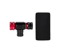 YROHGKPN Ventilador compacto de CO₂ para la reparación de crisis de la bicicleta. Construcción fina de aleación de aluminio con válvula de alivio de presión. Ventilador de neumáticos con ciclo rápido