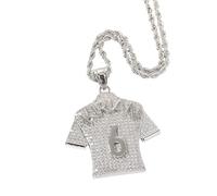 yrozvw Colgante con nombre personalizado Collar de circonita cúbica, Cadena helada Joyería Hip-Hop para hombres y mujeres, Collar personalizado con nombre para raperos