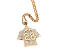 yrozvw Colgante con nombre personalizado Collar de circonita cúbica, Cadena helada Joyería Hip-Hop para hombres y mujeres, Collar personalizado con nombre para raperos