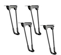 YRREATY 4 Patas de Metal para Muebles con Pinza para el Cabello de 18,5 cm, Diseño Plegable Desmontable, Piso Protector Adecuado para Mesas de Café Pequeñas