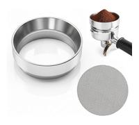 YRREATY Anillo de Dosificación de Café de 51 mm con Pantalla de Disco de Acero Inoxidable, Accesorios de Espresso para Uso Doméstico, Embudo de Dosificación Magnético.