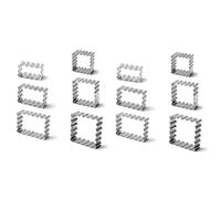 YRREATY Cookie Cutter Set Rectangular Frames 12-Piece for Cake Decorating