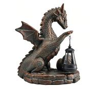 YRREATY Estatuas de Dragón Solar para Jardín Decoración Exterior Decoración de Dragón Solar Figurita de Dragón de Resina Adorno para Jardín Regalos