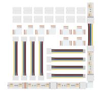YRREATY Kit de Conectores LED SMD de 6 Pines de 12 Mm, Divisor en L de 6 Pines, Esquina en Ángulo Recto, en Forma de T, para Luces de Tira RGB CCT SMD PWM.