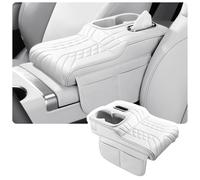 Yrrltsy Protección de reposabrazos Central para Ford Mustang 1964-2020 2021 2022 2023 2024 2025 2026, instalación sin Herramientas, Antideslizante y contra rayaduras,White