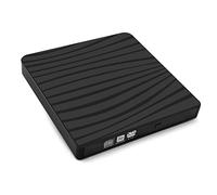 YRRNAE Unidad de DVD Externa, USB C/USB 3.0, Puertos duales, portátil, CD, DVD, ROM, Unidad óptica, grabadora de CD y DVD +/-RW para Ordenador portátil