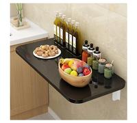 YRTHFJTJ Mesa plegable de pared con hojas abatibles, estación plegable para lavandería, mesa plegable para cocina y comedor, escritorio montado para espacios pequeños (negro, 90 x 50 cm)