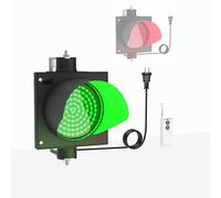 YRthongXy Lámpara de semáforo, Semáforo Rojo/Verde de módulo único con Control Remoto, Carcasa PC Resistente al Agua IP54