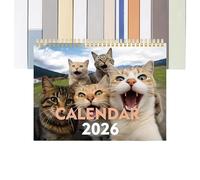 YRTUOP Calendario De 2026 | Recordatorio de Citas y Eventos de 12 Meses | Calendario Con La Temática De Los Gatos | Para Adultos, Niños, Estudiantes, Profesores, Dormitorio Y Aula