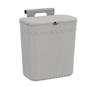 YRTUOP Cubo De Basura Colgante Con Tapa, Contenedor De Compostaje En La Pared Contenedor De Basura Pequeño Colgante Papelera Para Puerta De Armario De Cocina, Baño, Oficina, 27x13x29cm
