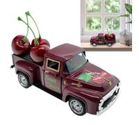 YRTUOP Decoración De Camión Metálico | Camión En Miniatura con 3 Frutas Falsas | Ornamento De Mesa Decorativo, Vehículo Creativo para Exhibición En Cocina, Hogar, Granja, Aula, Y como Pieza Central