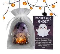 YRTUOP Halloween Hugs Cards | Tarjetas de Ánimo para Bolsillo,Recuerdo Consolador de Fantasma Murciélago Dios de la Muerte para Estudiantes Adolescentes Graduados Empleados Colegas Niños Viajes