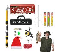 YRTUOP Juego De De Navidad,al Aire Libre en Agua Salada - Combo De Caña Y Carrete para Navidad - para Dores De Lago, Arroyo, Río, Estanque, Embalse Hombres Adultos Padre