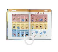 YRTUOP Libro con Sonido - Juguete Recargable de Vocabulario y Fonética - Libro Parlante Interactivo De Aprendizaje para Niños - para Viajes en Coche Cuentos Cumpleaños Preescolares Niños Niñas