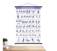 YRTUOP Tabla De Yoga En Silla para Personas Mayores,Montaje En Pared Plegable - Guía De Entrenamiento con Tabla De Fitness para Principiantes,para Oficina Salón Dormitorio Fitness Estiramientos