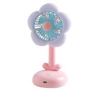 YRTUOP Ventilador de Escritorio Silencioso | Ventilador de Mesa Personal Silencioso Floral - Circulador de Aire USB de 2 Velocidades con Luz Nocturna - para Dormitorio Sala Escuela Casa Exterior