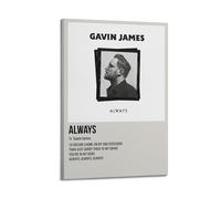 YRTWR I WBRRB Always by Gavin James - Póster de pared con diseño de portada para dormitorio, películas de 30 x 45 cm, estilo marco