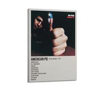 YRTWR I WBRRB American Pie by Don Mclean - Póster artístico para pared, diseño de portada para dormitorio, películas, 60 x 90 cm, estilo marco