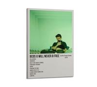 YRTWR I WBRRB Bcos U Will Never B Free by Rex Orange County - Póster de pared, diseño de portada para dormitorio, películas, 50 x 75 cm, estilo marco