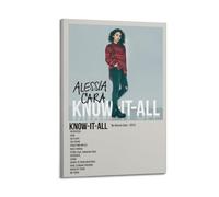 YRTWR I WBRRB Know-it-all by Alessia Cara - Póster de pared, diseño de portada para dormitorio, películas de 50 x 75 cm, estilo marco