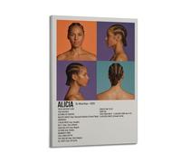 YRTWR I WBRRB Póster de Alicia by Alicia Keys para pared, diseño de portada para dormitorio, películas de 50 x 75 cm, estilo marco