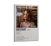 YRTWR I WBRRB Póster de cumpleaños de Maisie Peters para pared, diseño de portada para dormitorio, películas de 50 x 75 cm, estilo marco