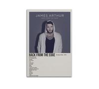 YRTWR I WBRRB Póster de James Arthur con texto "Back from The Edge" de James Arthur, para dormitorio, películas de 50 x 75 cm, estilo sin marco