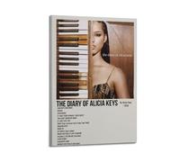 YRTWR I WBRRB Póster de The Diary of Alicia Keys de Alicia Keys para pared, diseño de portada para dormitorio, películas, 30 x 45 cm, estilo marco