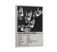 YRTWR I WBRRB Young Forever by Nessa Barrett1 - Póster de pared con diseño de portada para dormitorio, películas de 60 x 90 cm, estilo marco