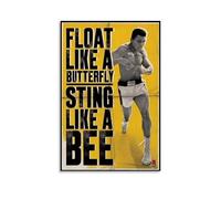 YRUAWRH Póster de Muhammad Ali Float Like A Butterfly, arte estético para pared, lienzo vintage, pintura decorativa para dormitorio, sala de estar, 30 x 45 cm, estilo sin marco