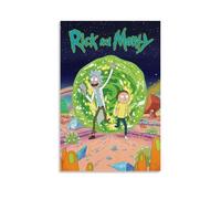 YRUAWRH Póster decorativo de Rick And Morty para pared, lienzo estético, vintage, pintura decorativa para dormitorio, sala de estar, 40 x 60 cm, estilo sin marco
