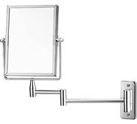 YRUIIA Espejo cosmético de pared con aumento 3X, espejo de maquillaje, rectangular, espejo de afeitar con brazo extensible, espejo de maquillaje para baño y hotel