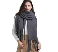 YRUIIA Mujer Bufanda Larga En Espesas Suaves para Mujeres Calientes De Cachemir Artificial Invierno Chal De Borla Grande (Grigio)