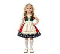 Yruioon Kinder Kostüm El Oktoberfest Bavario Disfraz Cosplay Fiestas Halloween Trajes La Nochebuena En Munich Falda Niñas Beige 3-4 años