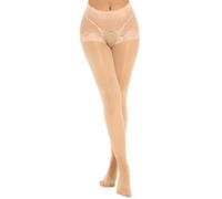 Yruioon Medias para mujer Ouvert Hose Transparentes Leggings Abiertos Pantyhose Nylon Feinstrumpfhose Stockings, Cuello., M