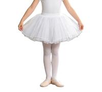 Yruioon Niña Faldas De Ballet Ropa Baile Bailarina Falda Corta para Danza Fiesta Actuación En El Escenario Blanco 6-8 años