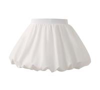 Yruioon Ropa Verano Niñas Faldas Burdas Faldas Tipo Botón con Carácter Skorts A Cuadros Skorts Tenis Shorts Skort Burdas Danzar Ropa Vacaciones Blanco 6-7 años