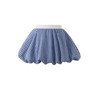 Yruioon Ropa Verano Niñas Faldas Burdas Faldas Tipo Botón con Carácter Skorts A Cuadros Skorts Tenis Shorts Skort Burdas Danzar Ropa Vacaciones Azul Blanco 15-18 años
