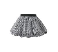 Yruioon Ropa Verano Niñas Faldas Burdas Faldas Tipo Botón con Carácter Skorts A Cuadros Skorts Tenis Shorts Skort Burdas Danzar Ropa Vacaciones Blanco y Negro 6-7 años