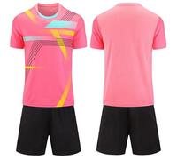 Yruioon Uniforme Entrenamiento Equipo Fútbol Jóvenes Conjunto Camiseta Fútbol Conjunto Entrenamiento Deportivo Rosa 7-8 años