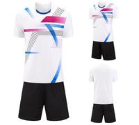 Yruioon Uniforme Entrenamiento Equipo Fútbol Jóvenes Conjunto Camiseta Fútbol Conjunto Entrenamiento Deportivo Blanco 7-8 años